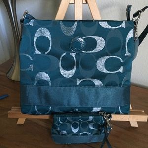 Coach Metallic file bag